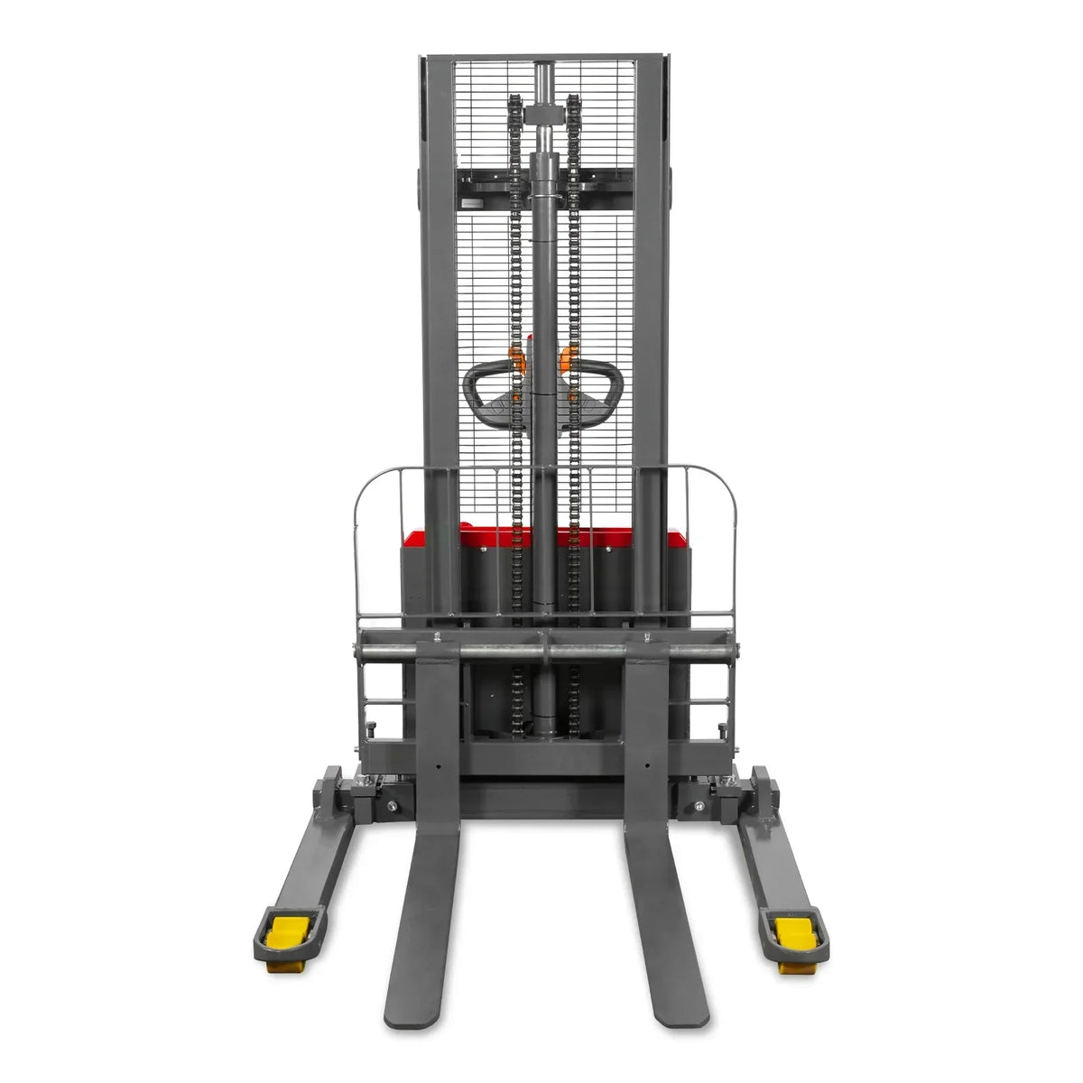 3300lbs Lithium-ion Electric Straddle Stacker,  98" Lift,  Adjustable Legs & Forks,  F33-98S