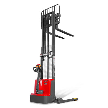 3300lbs Lithium-ion Electric Straddle Stacker,  98" Lift,  Adjustable Legs & Forks,  F33-98S