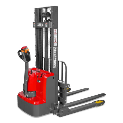 3300lbs Lithium-ion Electric Straddle Stacker,  98" Lift,  Adjustable Legs & Forks,  F33-98S