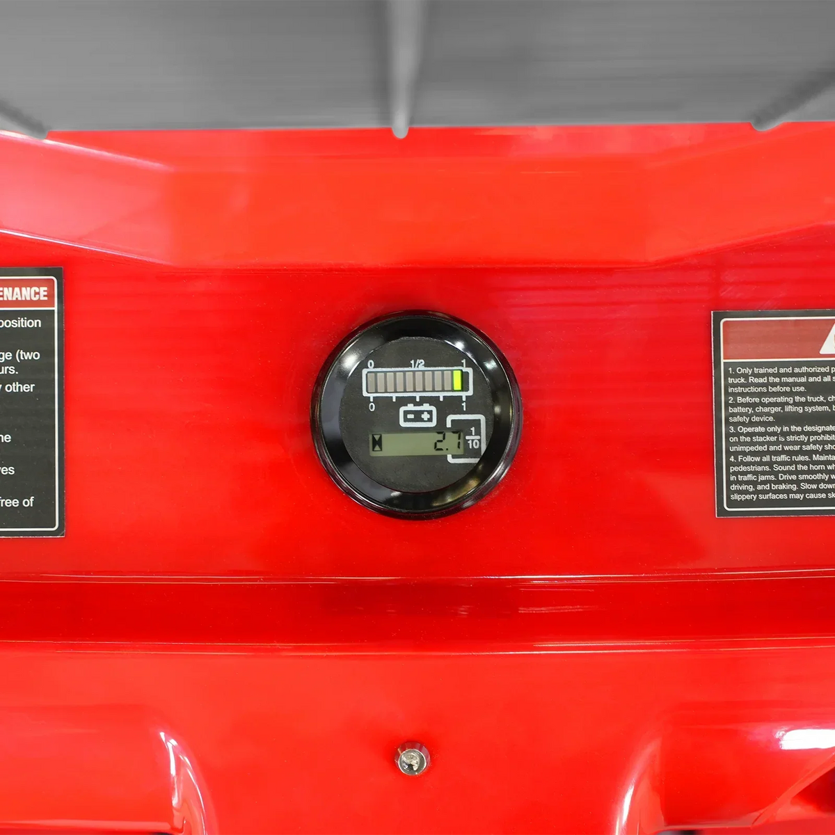 3300lbs Lithium-ion Electric Straddle Stacker,  98" Lift,  Adjustable Legs & Forks,  F33-98S