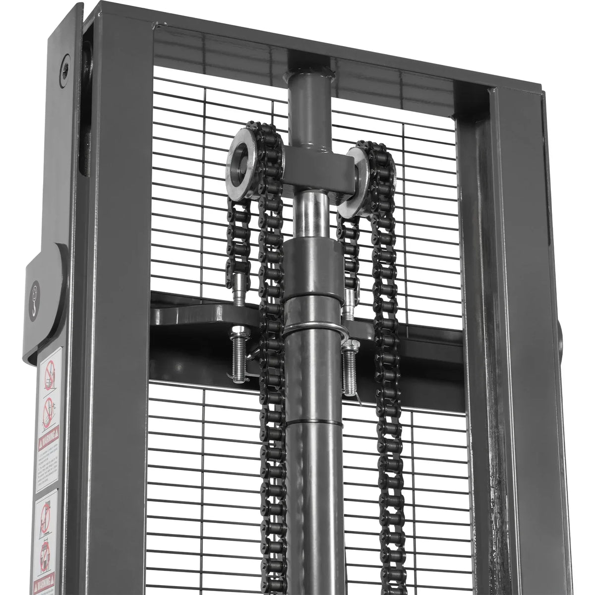 3300lbs Electric Straddle Stacker,  118" Lift,  Adjustable Legs & Forks,  F33-118SLA