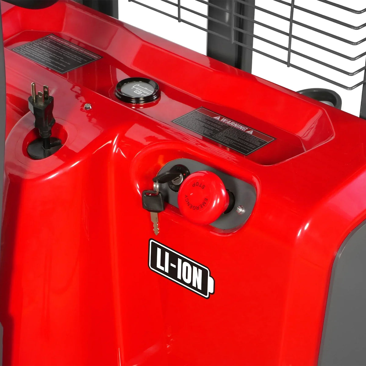 3300lbs Lithium-ion Electric Straddle Stacker,  138" Lift,  Adjustable Legs & Forks,  F33-138S