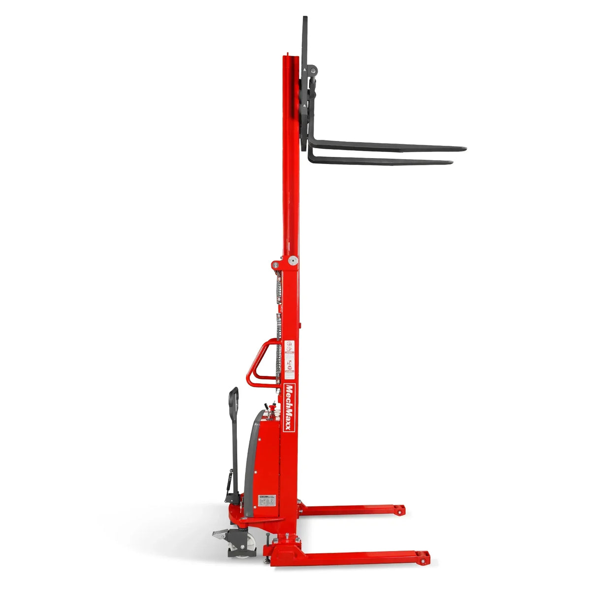 3300lbs Semi-Electric Straddle Stacker,  118" Lift,  Adjustable Legs & Forks,  S33-118S