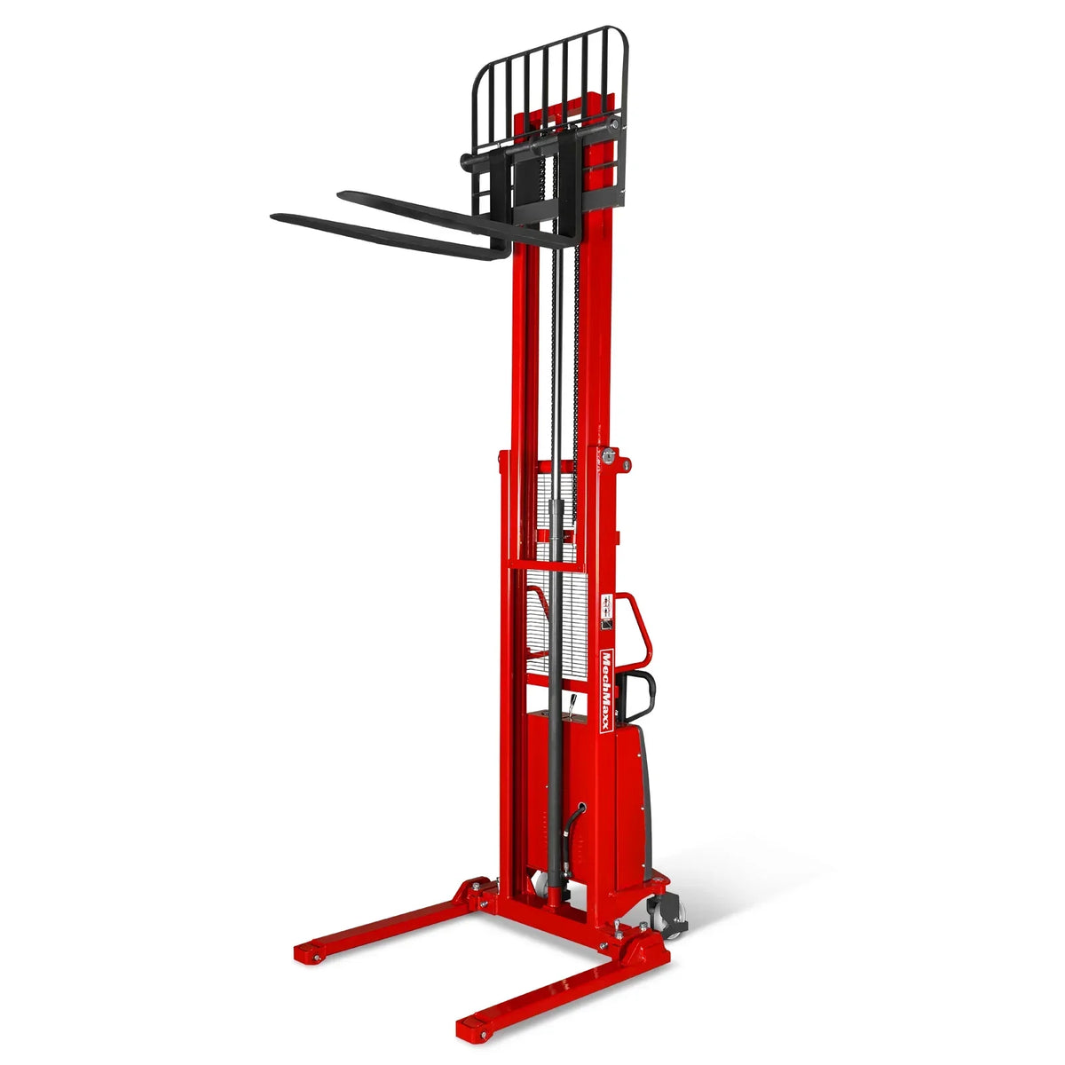 3300lbs Semi-Electric Straddle Stacker,  118" Lift,  Adjustable Legs & Forks,  S33-118S