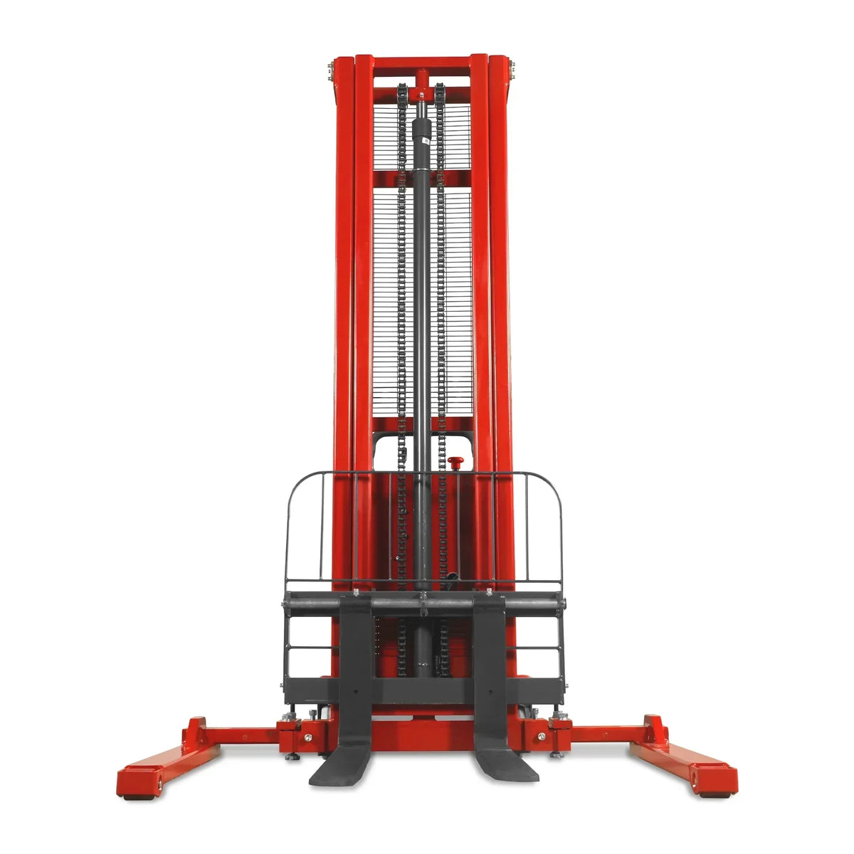3300lbs Semi-Electric Straddle Stacker,  138" Lift,  Adjustable Legs & Forks,  S33-138S