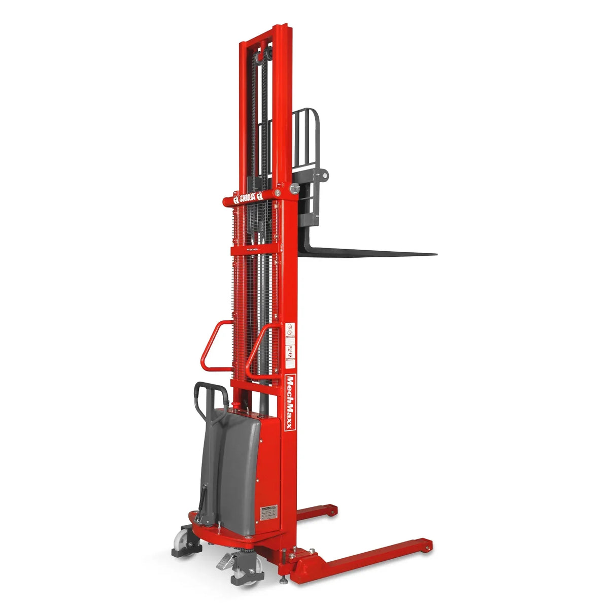 3300lbs Semi-Electric Straddle Stacker,  138" Lift,  Adjustable Legs & Forks,  S33-138S