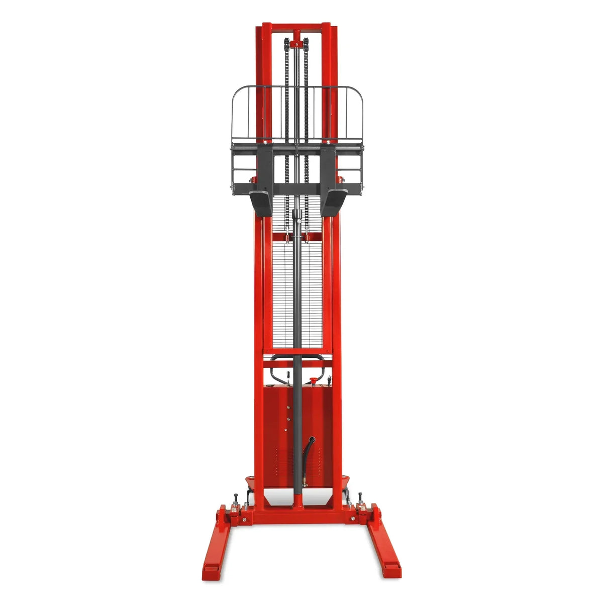 3300lbs Semi-Electric Straddle Stacker,  138" Lift,  Adjustable Legs & Forks,  S33-138S