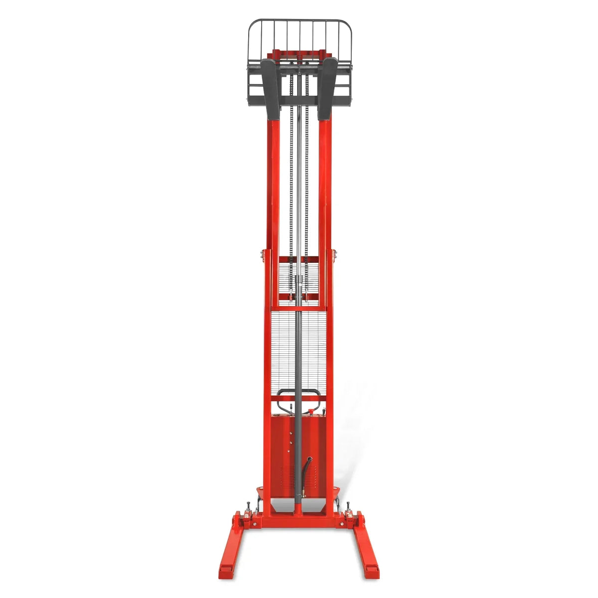 3300lbs Semi-Electric Straddle Stacker,  138" Lift,  Adjustable Legs & Forks,  S33-138S