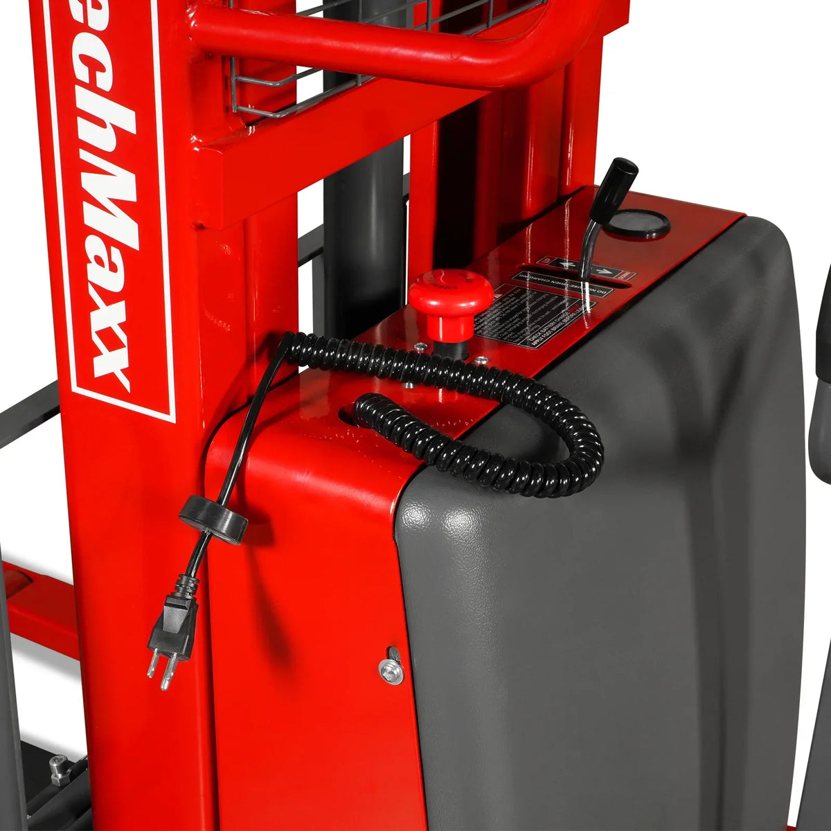 3300lbs Semi-Electric Straddle Stacker,  118" Lift,  Adjustable Legs & Forks,  S33-118S