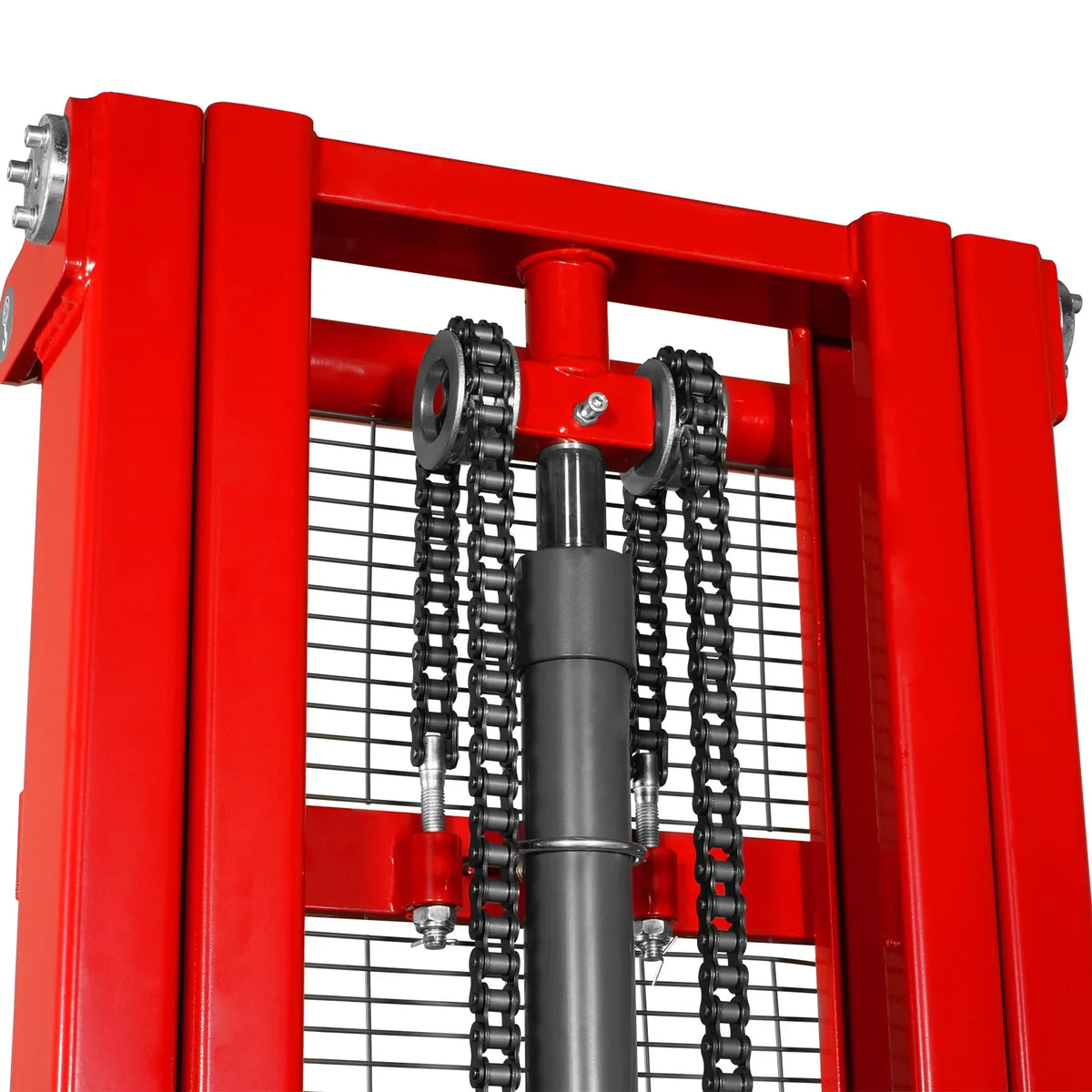 3300lbs Semi-Electric Straddle Stacker,  118" Lift,  Adjustable Legs & Forks,  S33-118S