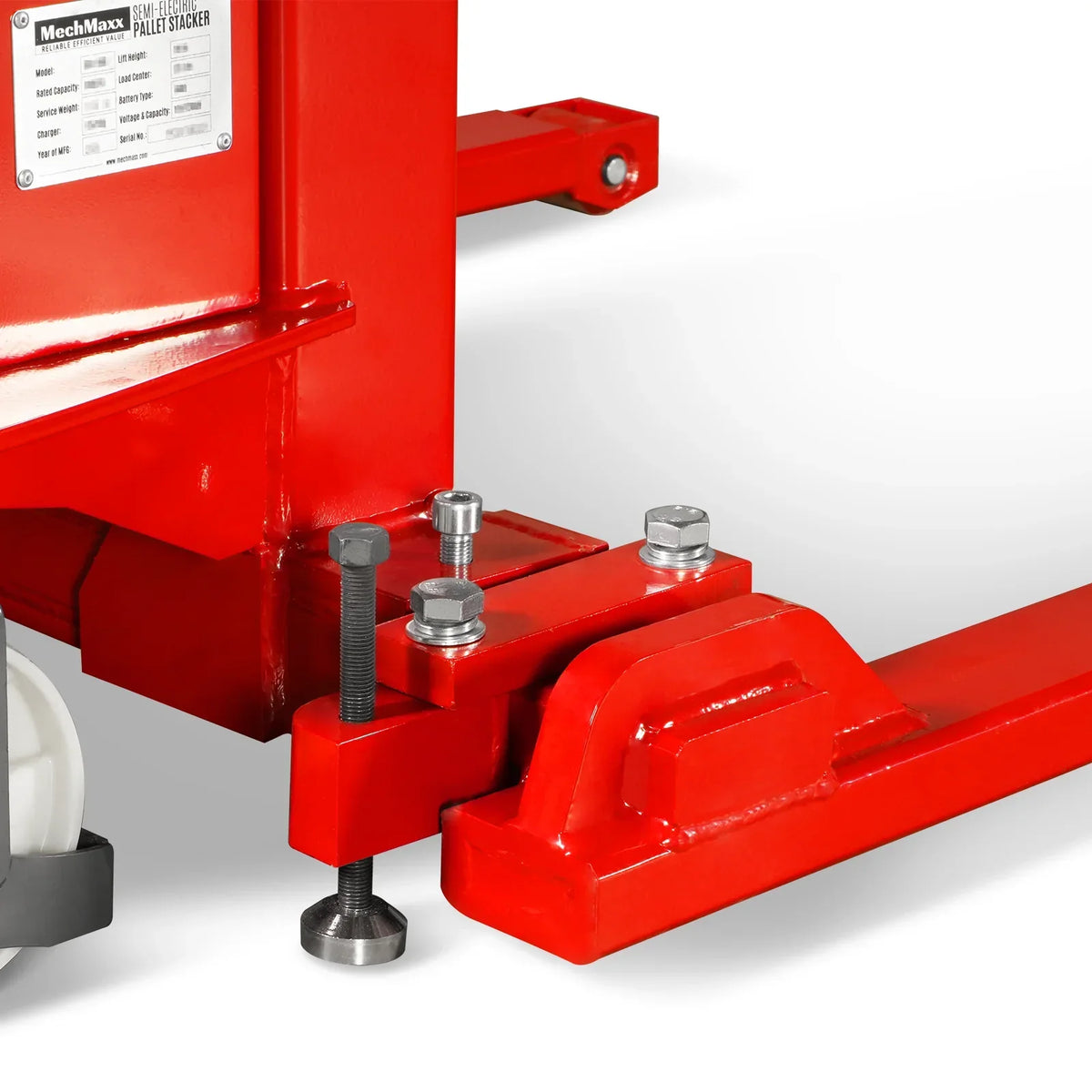 3300lbs Semi-Electric Straddle Stacker,  118" Lift,  Adjustable Legs & Forks,  S33-118S