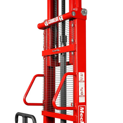 3300lbs Semi-Electric Straddle Stacker,  118" Lift,  Adjustable Legs & Forks,  S33-118S