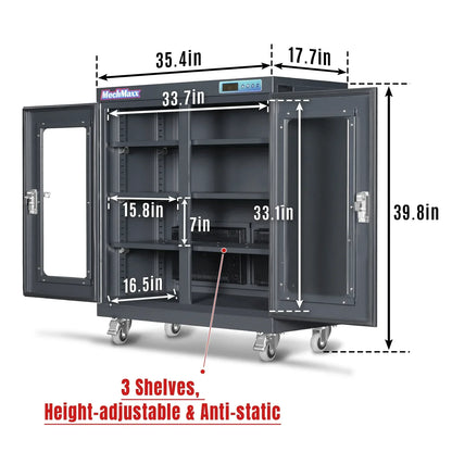 1-10% RH Electronic Dry Cabinet 320L ESD Desiccator Cabinet Ultra-Low Humidity Storage,  EDC320C