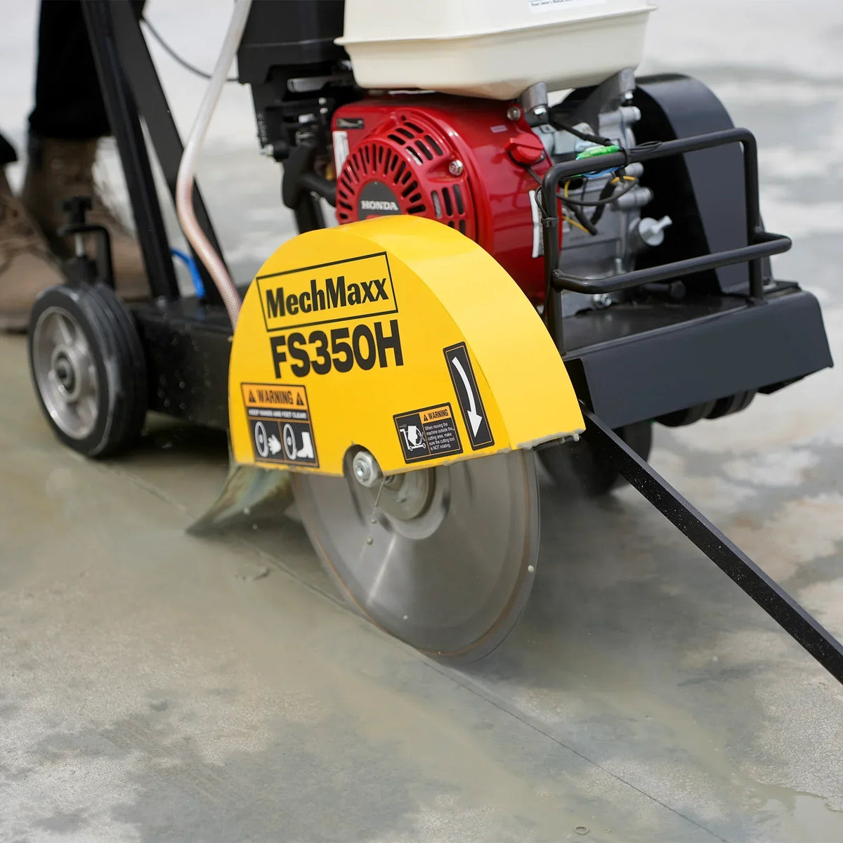 Honda GX160 Walk-Behind Concrete Floor Saw, 14 in Blade, 4 in Cutting Depth, FS350H