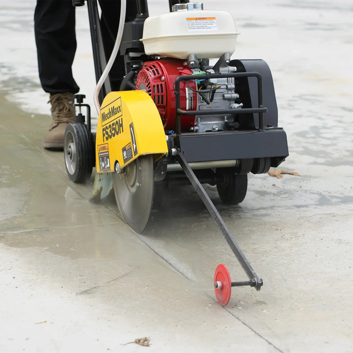 Honda GX160 Walk-Behind Concrete Floor Saw, 14 in Blade, 4 in Cutting Depth, FS350H