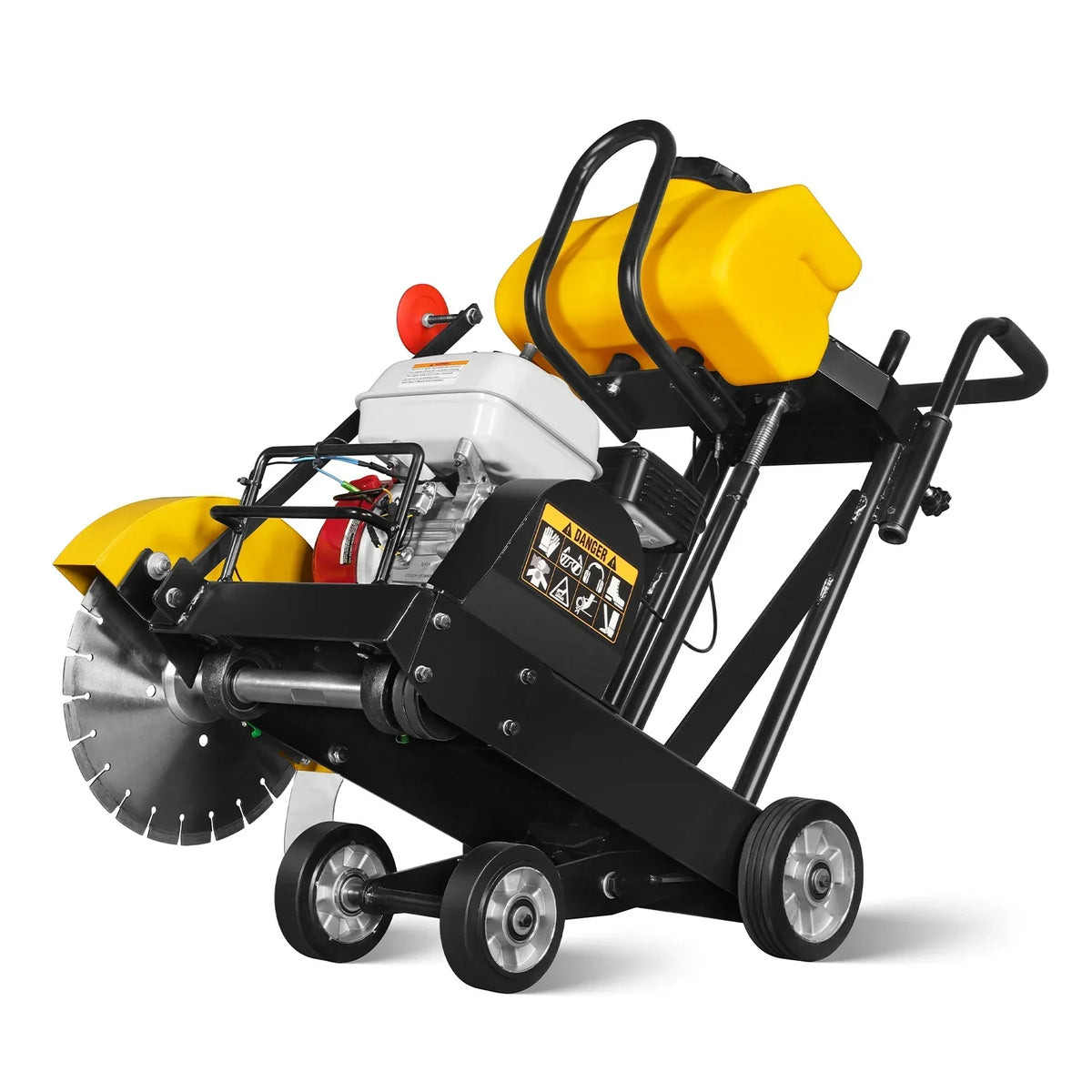 Honda GX160 Walk-Behind Concrete Floor Saw, 14 in Blade, 4 in Cutting Depth, FS350H