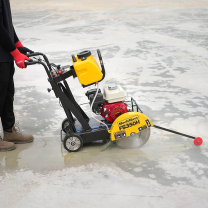 Honda GX160 Walk-Behind Concrete Floor Saw, 14 in Blade, 4 in Cutting Depth, FS350H