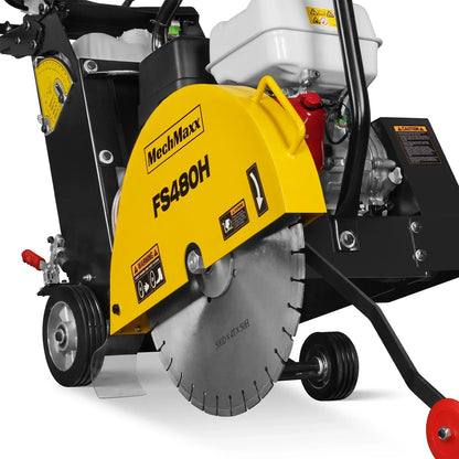 Honda GX390 Walk-Behind Concrete Floor Saw, 20 in Blade, 7 in Cutting Depth, FS480H