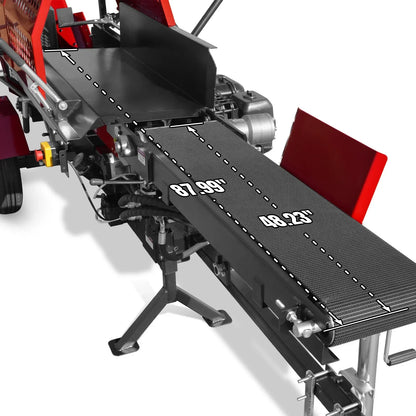 Firewood Log Splitter Processor with Conveyor,  20ton Splitting Force 22.5" x 15" Log Capacity,  18" Chainsaw,  HLS20