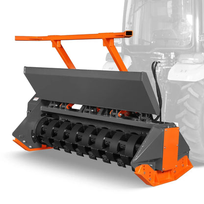70" PTO Hitch Forestry Brush Mulcher, Cat 2,Tractor Power Recommended 70-110 HP,MC70