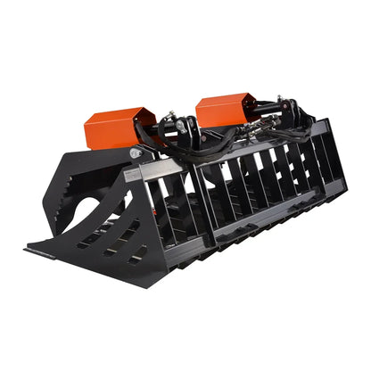 72” Skid Steer Skeleton Rock Bucket Grapple Rake, SSG72