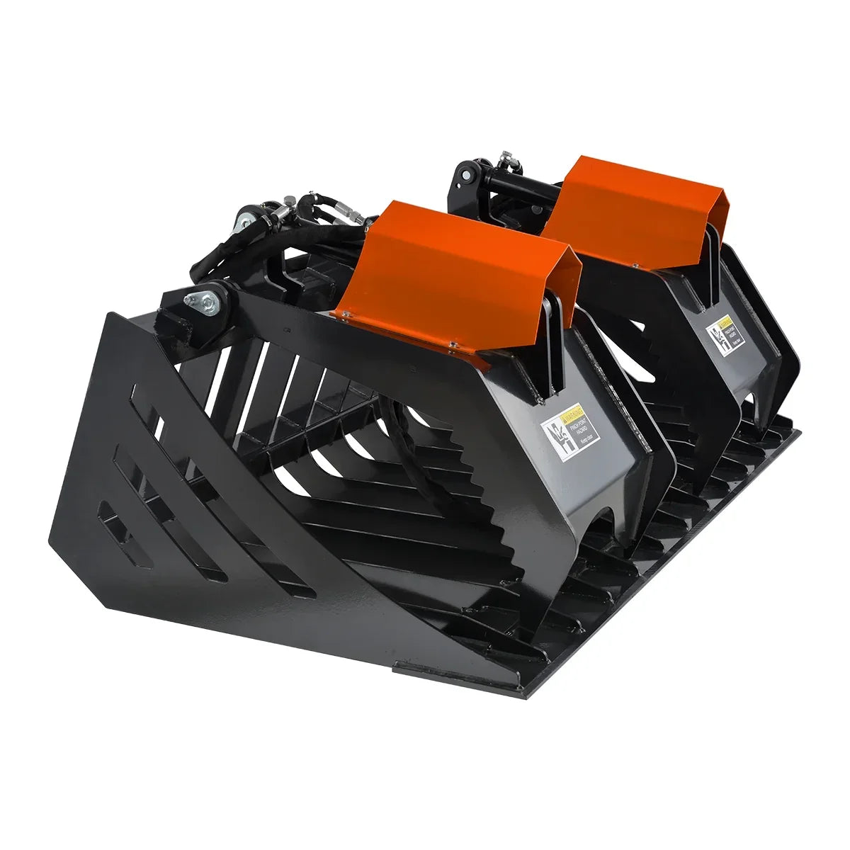 72” Skid Steer Skeleton Rock Bucket Grapple Rake, SSG72