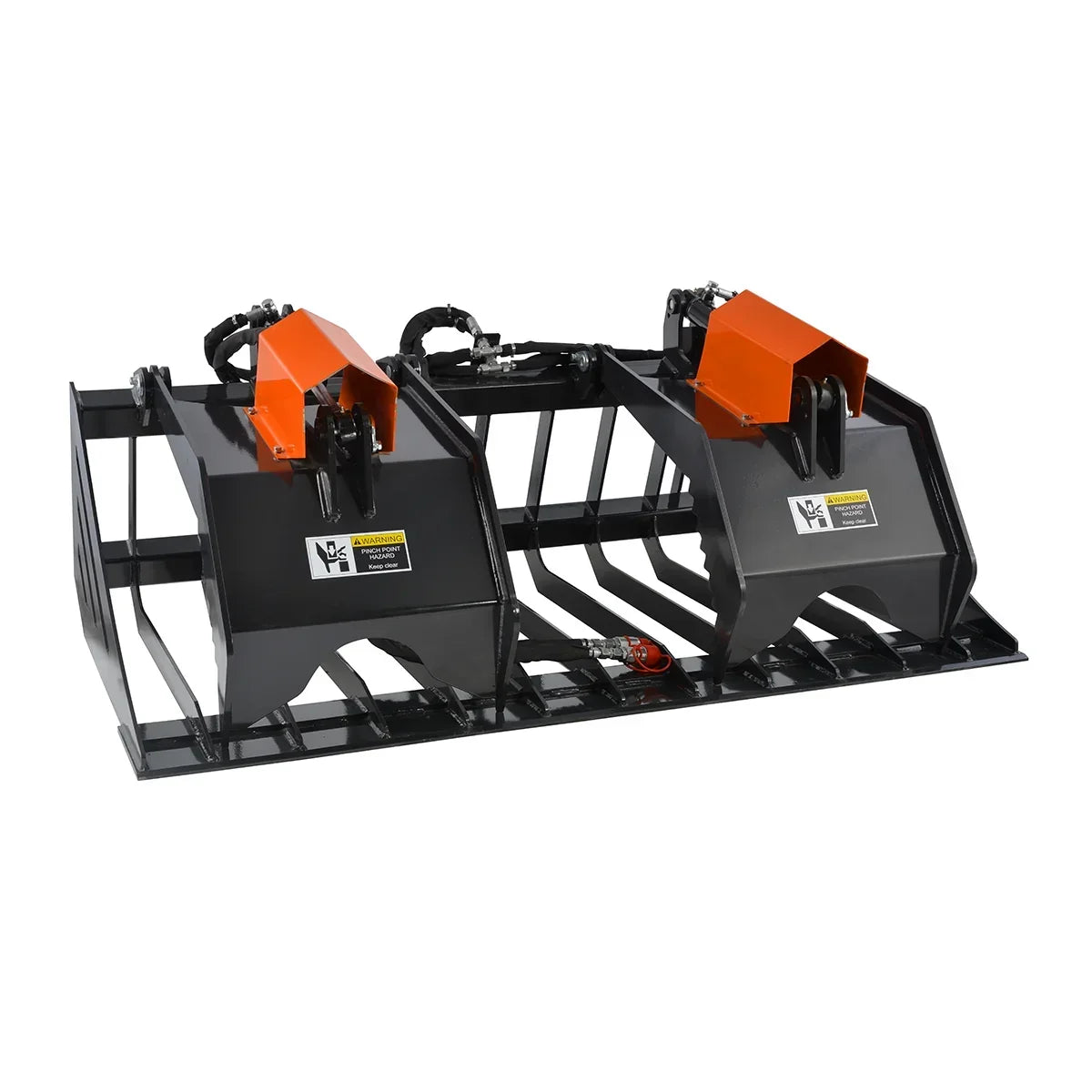 72” Skid Steer Skeleton Rock Bucket Grapple Rake, SSG72