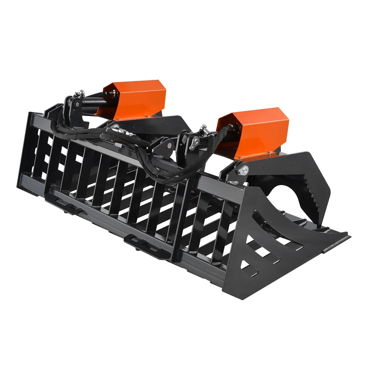 72” Skid Steer Skeleton Rock Bucket Grapple Rake, SSG72