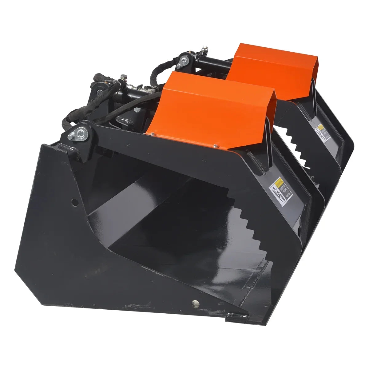 72” Skid Steer Solid Bottom Grapple Bucket, 38.5in Grab Opening, 3000lbs Capacity , SWG72
