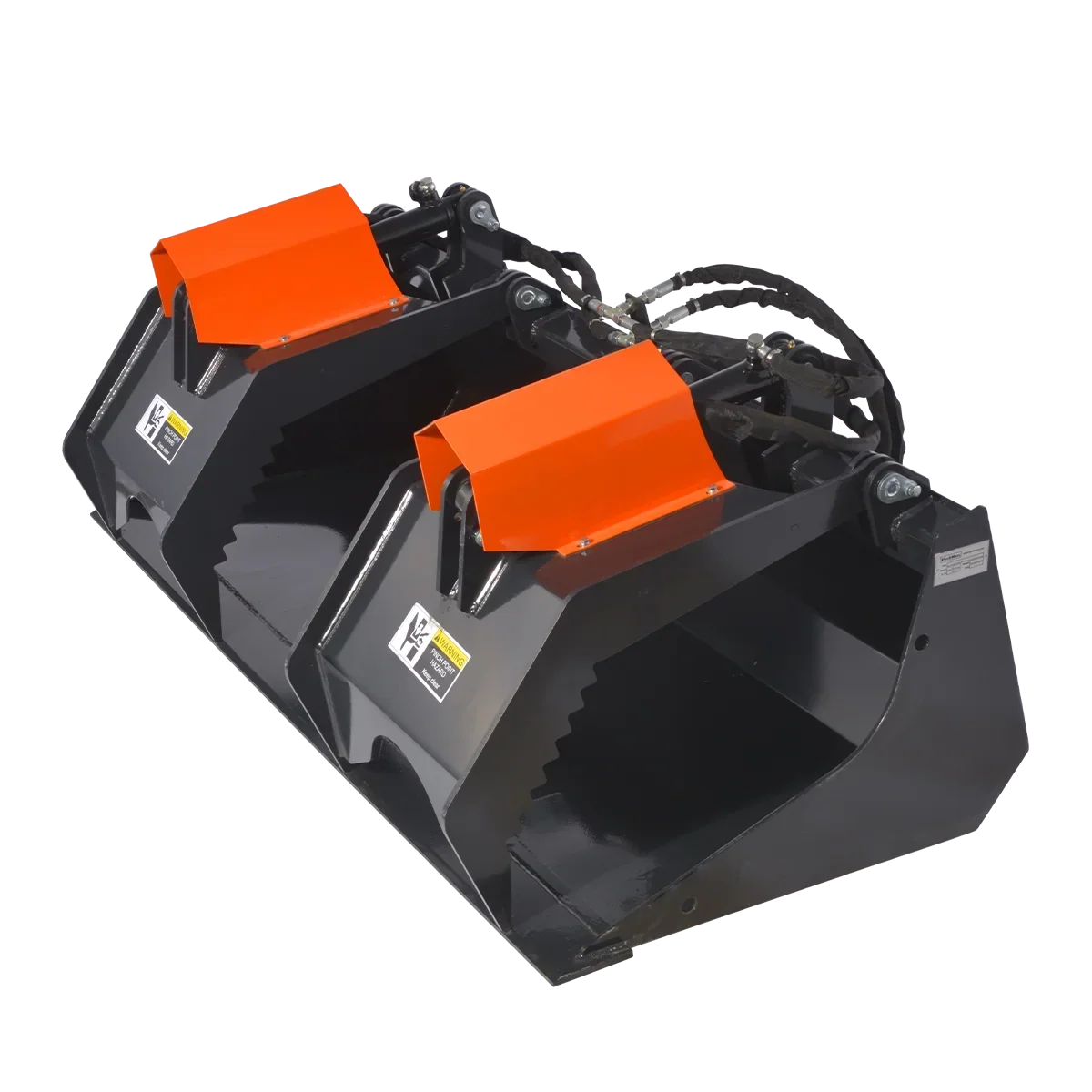 72” Skid Steer Solid Bottom Grapple Bucket, 38.5in Grab Opening, 3000lbs Capacity , SWG72