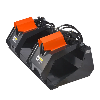 72” Skid Steer Solid Bottom Grapple Bucket, 38.5in Grab Opening, 3000lbs Capacity , SWG72
