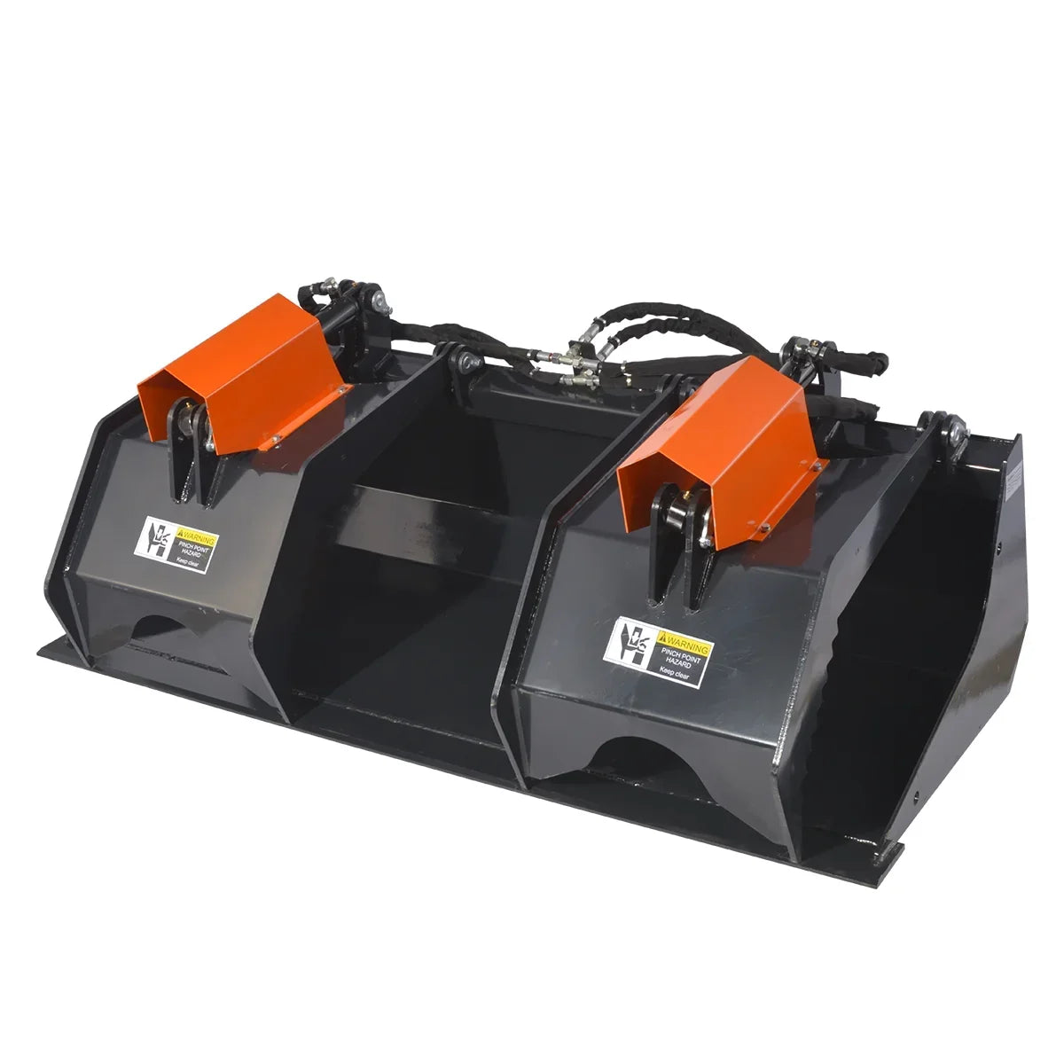 72” Skid Steer Solid Bottom Grapple Bucket, 38.5in Grab Opening, 3000lbs Capacity , SWG72