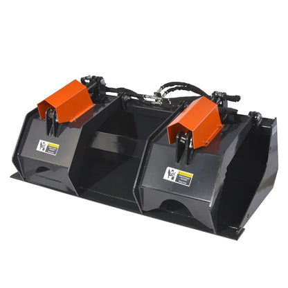 72” Skid Steer Solid Bottom Grapple Bucket, 38.5in Grab Opening, 3000lbs Capacity , SWG72