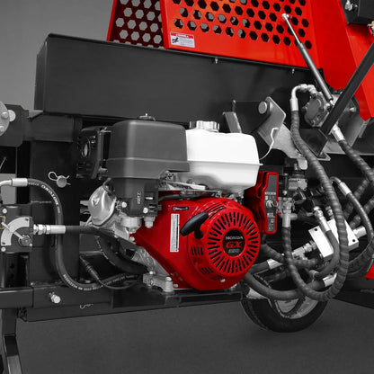 Honda GX390 Engine Firewood Log Splitter Processor with Conveyor,  20ton Splitting Force 22.5" x 15" Log Capacity,  18" Chainsaw,  HLS20