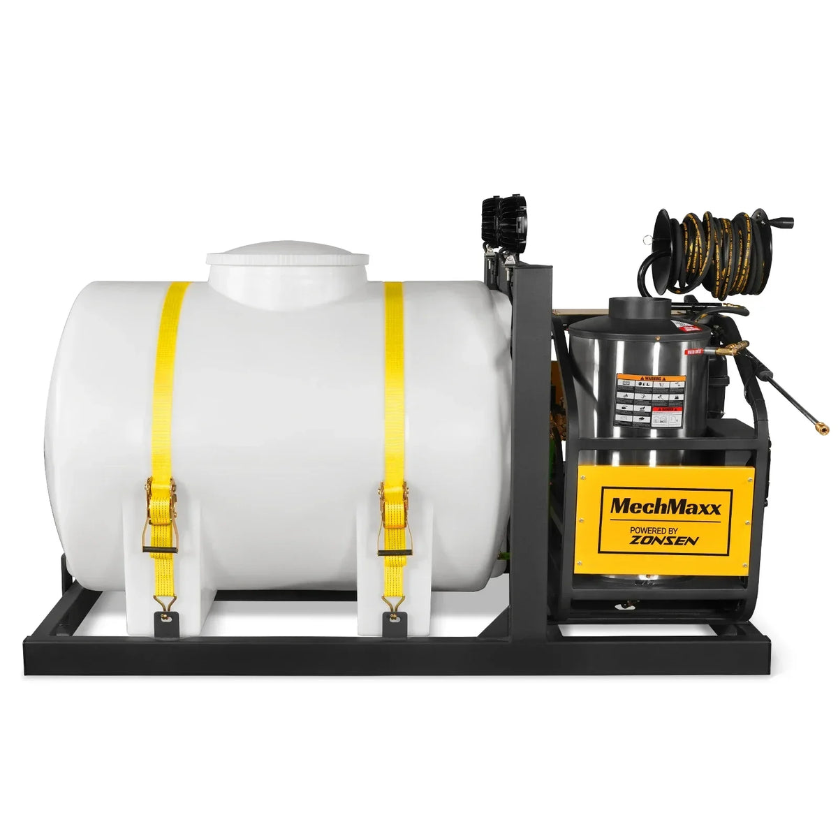 4000 PSI 4 GPM ZONSEN E-Start Engine Hot Water Pressure Washer Skid Mounted with 245 Gal Tank,  HPW40DBT