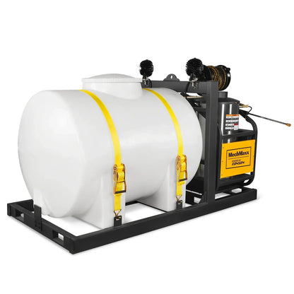 4000 PSI 4 GPM ZONSEN E-Start Engine Hot Water Pressure Washer Skid Mounted with 245 Gal Tank,  HPW40DBT