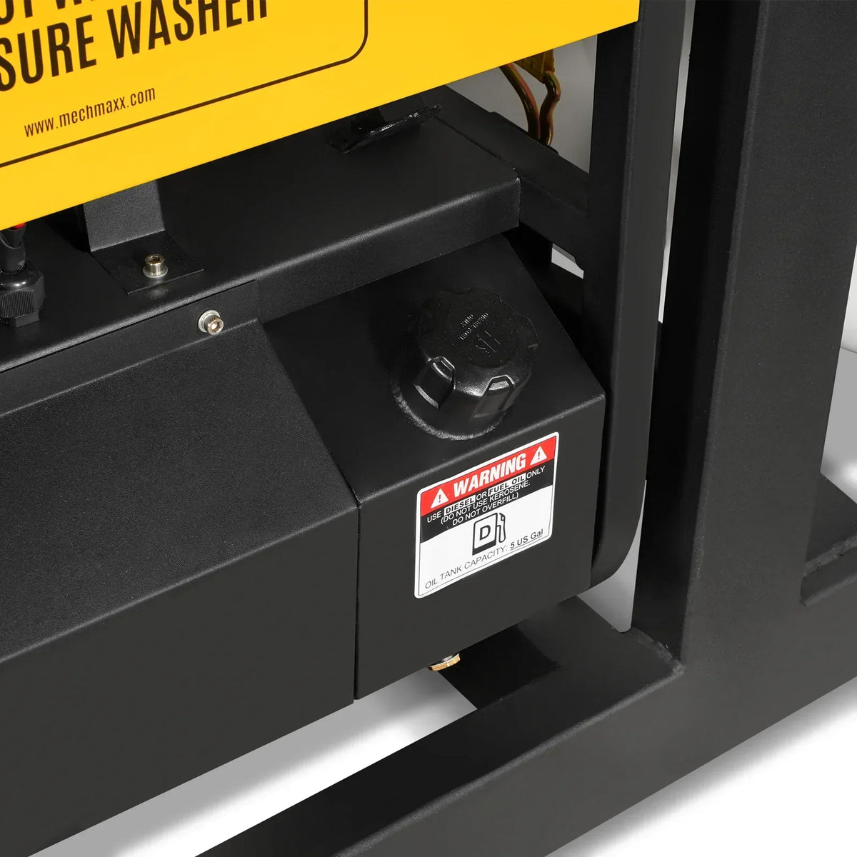 4000 PSI 4 GPM ZONSEN E-Start Engine Hot Water Pressure Washer Skid Mounted with 245 Gal Tank,  HPW40DBT