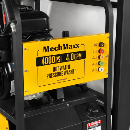 4000 PSI 4 GPM ZONSEN E-Start Engine Hot Water Pressure Washer Skid Mounted with 245 Gal Tank,  HPW40DBT