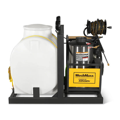 4000 PSI 4 GPM ZONSEN E-Start Engine Hot Water Pressure Washer Skid Mounted with 175 Gal Tank,  HPW40DT