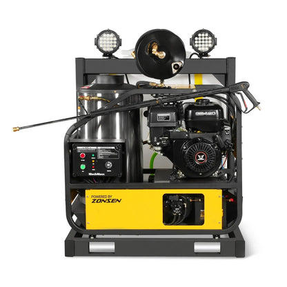 4000 PSI 4 GPM ZONSEN E-Start Engine Hot Water Pressure Washer Skid Mounted with 175 Gal Tank,  HPW40DT