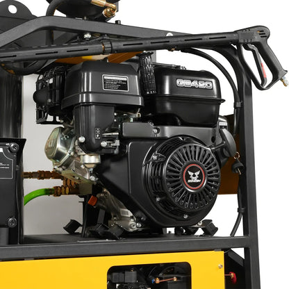 4000 PSI 4 GPM ZONSEN E-Start Engine Hot Water Pressure Washer Skid Mounted with 175 Gal Tank,  HPW40DT
