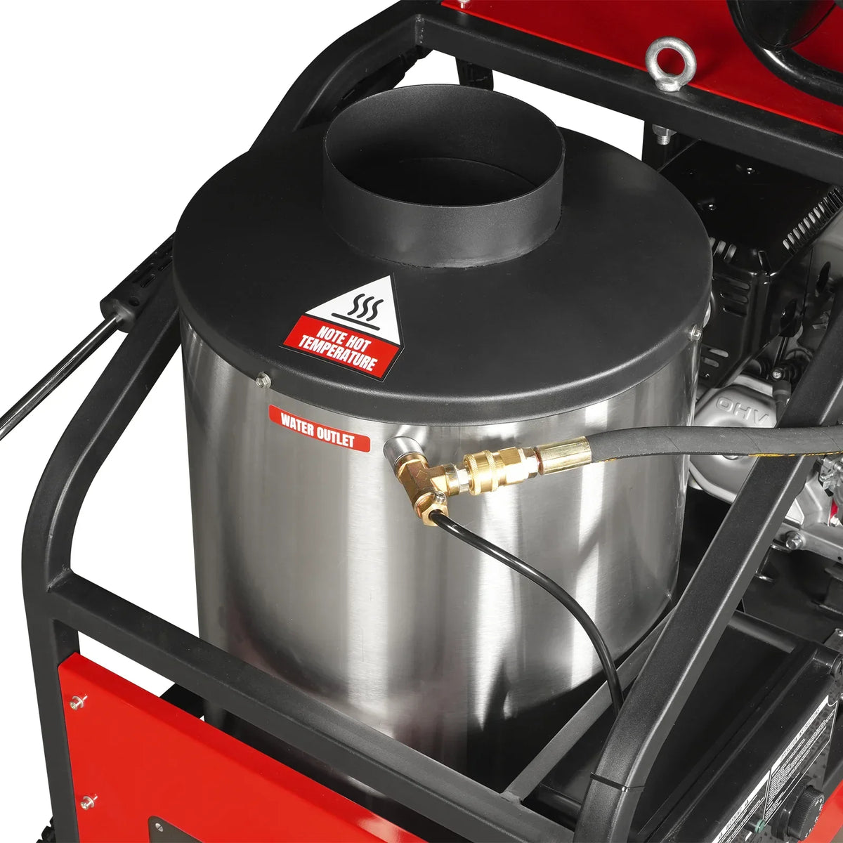 4000 PSI 4 GPM HONDA E-Start Engine Hot Water Pressure Washer with Hose Reel,  HPW40H