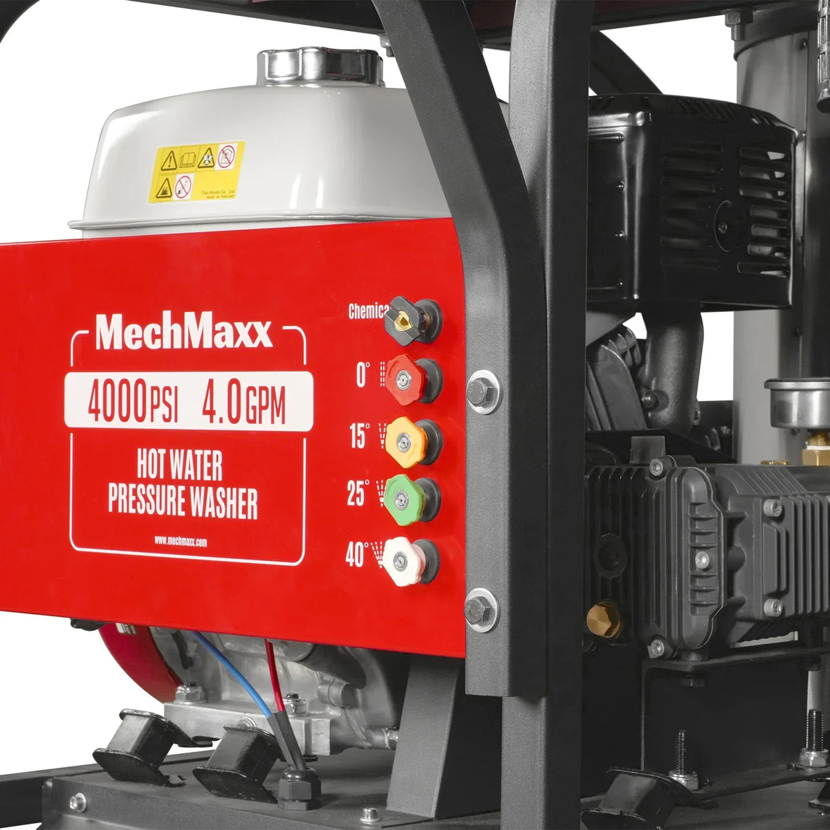4000 PSI 4 GPM HONDA E-Start Engine Hot Water Pressure Washer with Hose Reel,  HPW40H