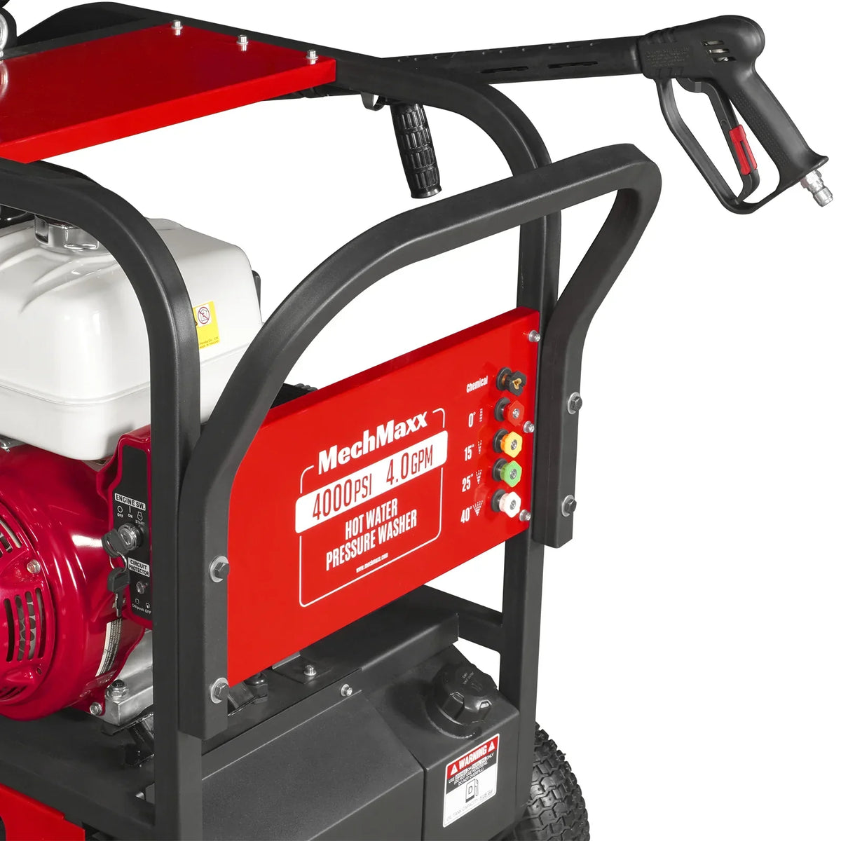 4000 PSI 4 GPM HONDA E-Start Engine Hot Water Pressure Washer with Hose Reel,  HPW40H