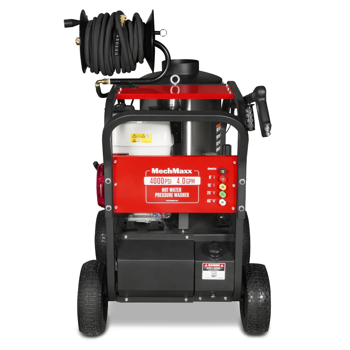 4000 PSI 4 GPM HONDA E-Start Engine Hot Water Pressure Washer with Hose Reel,  HPW40H