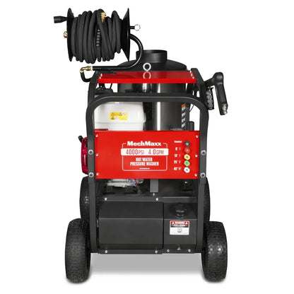 4000 PSI 4 GPM HONDA E-Start Engine Hot Water Pressure Washer with Hose Reel,  HPW40H