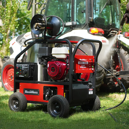 4000 PSI 4 GPM HONDA E-Start Engine Hot Water Pressure Washer with Hose Reel,  HPW40H