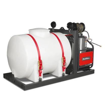 4000 PSI 4 GPM HONDA E-Start Engine Hot Water Pressure Washer Skid Mounted with 245 Gal Tank,  HPW40HBT