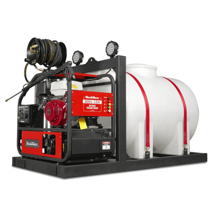 4000 PSI 4 GPM HONDA E-Start Engine Hot Water Pressure Washer Skid Mounted with 245 Gal Tank,  HPW40HBT