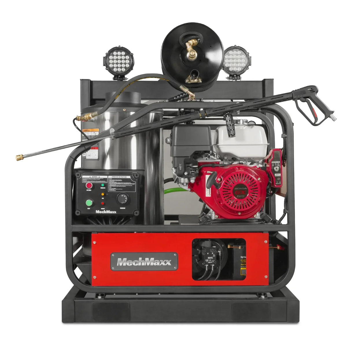 4000 PSI 4 GPM HONDA E-Start Engine Hot Water Pressure Washer Skid Mounted with 245 Gal Tank,  HPW40HBT